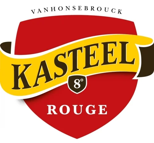 Kasteel Rouge logo from Belgian brewery Brouwerij Van Honsebrouck, known for traditional fruit beer heritage and its non-alcoholic cherry beer.