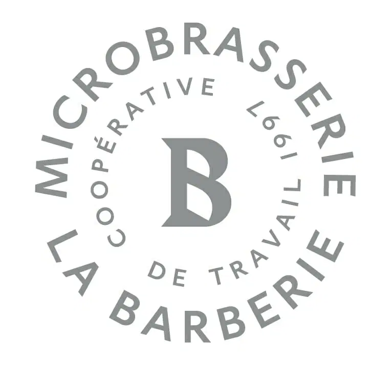 La Barberie logo, Quebec City’s first cooperative craft brewery founded in 1997, known for artisanal non-alcoholic and craft beers.