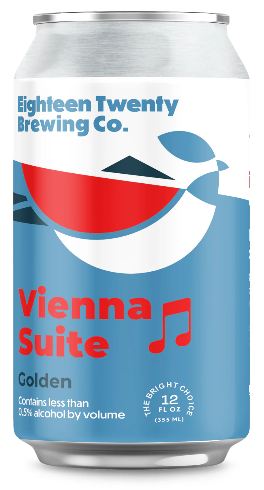 1820 Brewing Vienna Suite non-alcoholic beer showcasing light amber color with rich Vienna and Munich malt flavors and a smooth, clean finish