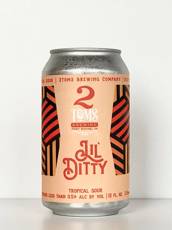 2Toms Lil Ditty Tropical Sour beer, featuring a vibrant tropical fruit medley with passionfruit, guava, and orange notes.