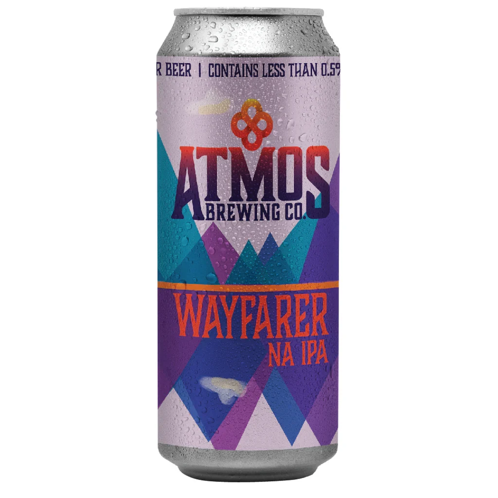 Wayfarer IPA non-alcoholic beer featuring a classic San Diego style with dank hop aroma and vibrant malty backbone in a refreshing alcohol-free brew.