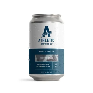 Winter Weiss non-alcoholic beer from Athletic Brewing featuring rich amber color and unique cherrywood smoked malt and clove aromas