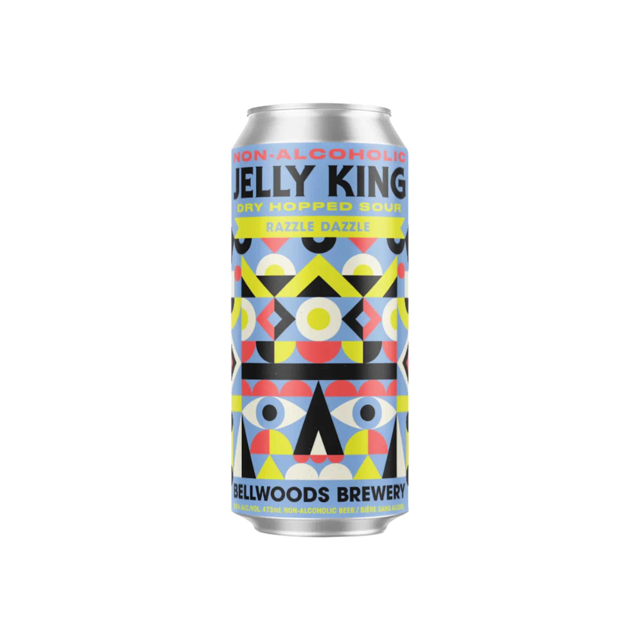 Bellwoods Brewery Jelly King Razzle Dazzle non-alcoholic sour beer featuring a fruity, tangy blend of tangerine, raspberry, pineapple, and passionfruit