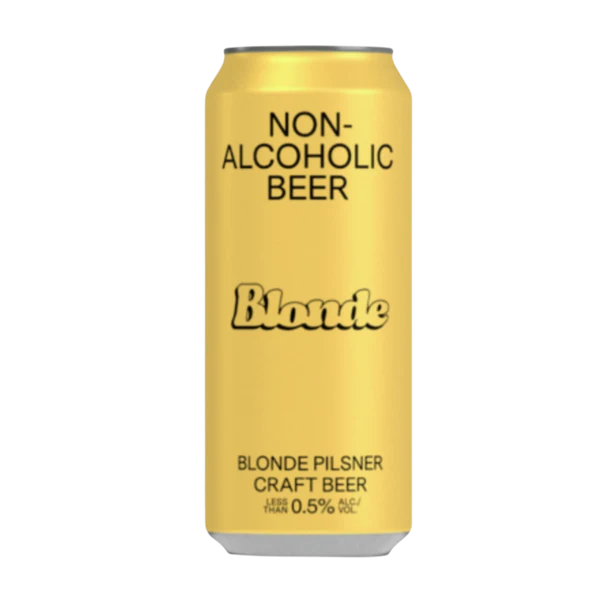Bière Sans Alcool Blonde Pilsner non-alcoholic beer featuring a light, clear appearance with floral and resinous Saaz hop aromas