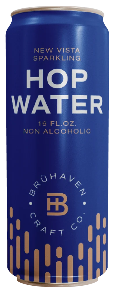 Bruhaven Craft New Vista Hop Water sparkling hop water beverage featuring aromatic Vista hops from Minneapolis brewery