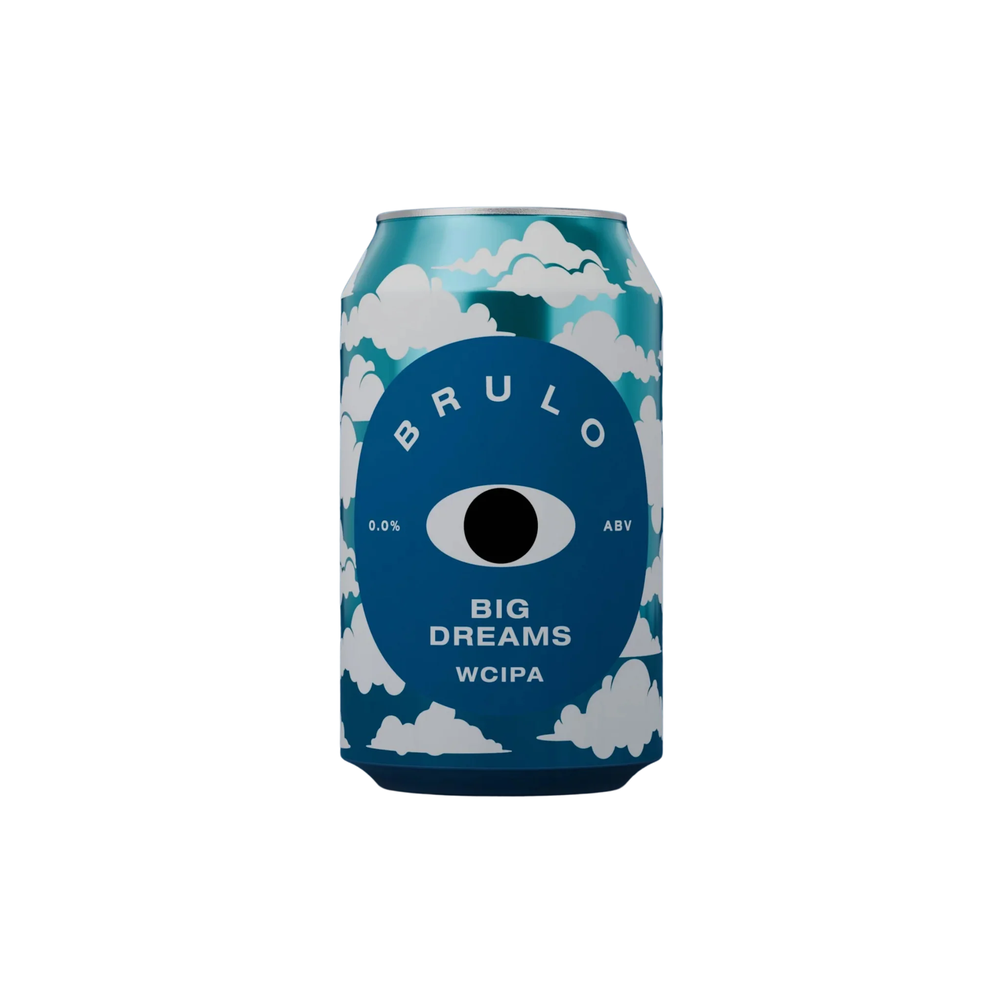 Brulo Big Dreams WC IPA alcohol-free beer with bold West Coast IPA style, featuring pine, citrus, tropical mango, and peach notes