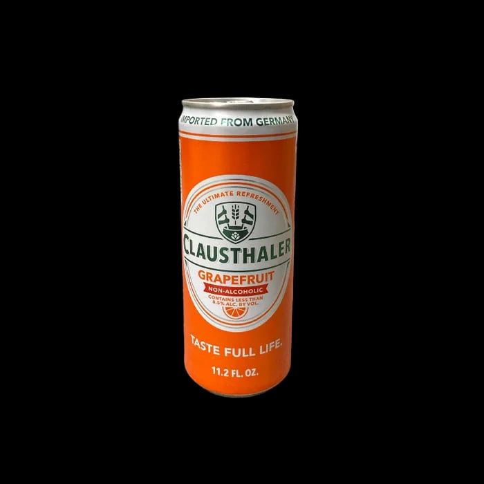 Clausthaler Grapefruit non-alcoholic beer featuring a balanced mix of smooth malt and zesty natural grapefruit flavor for a refreshing taste