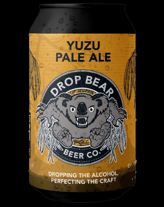 Drop Bear Yuzu Pale Ale alcohol-free beer with vibrant citrus and pine notes, crafted for a fresh and bold taste experience