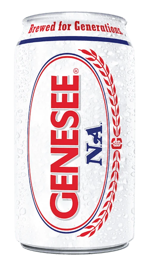 Genesee Non-Alcoholic beer featuring a full-bodied, smooth cream ale style with a refreshingly balanced malt and hop flavor