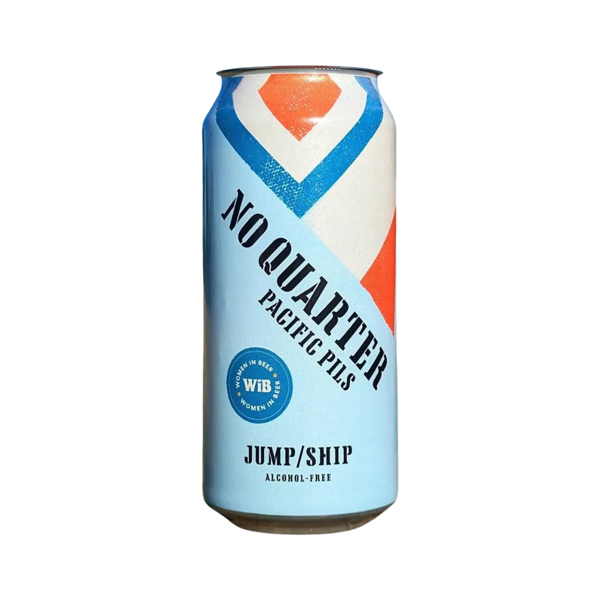 No Quarter Pacific Pils non-alcoholic beer featuring delicate stone fruit and citrus aromas brewed with New Zealand hops Wai-iti and Nectaron