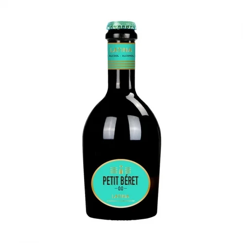 Deep copper-colored non-alcoholic craft beer with a crisp white head, offering rich malt, caramel, and subtle fruity flavors from France