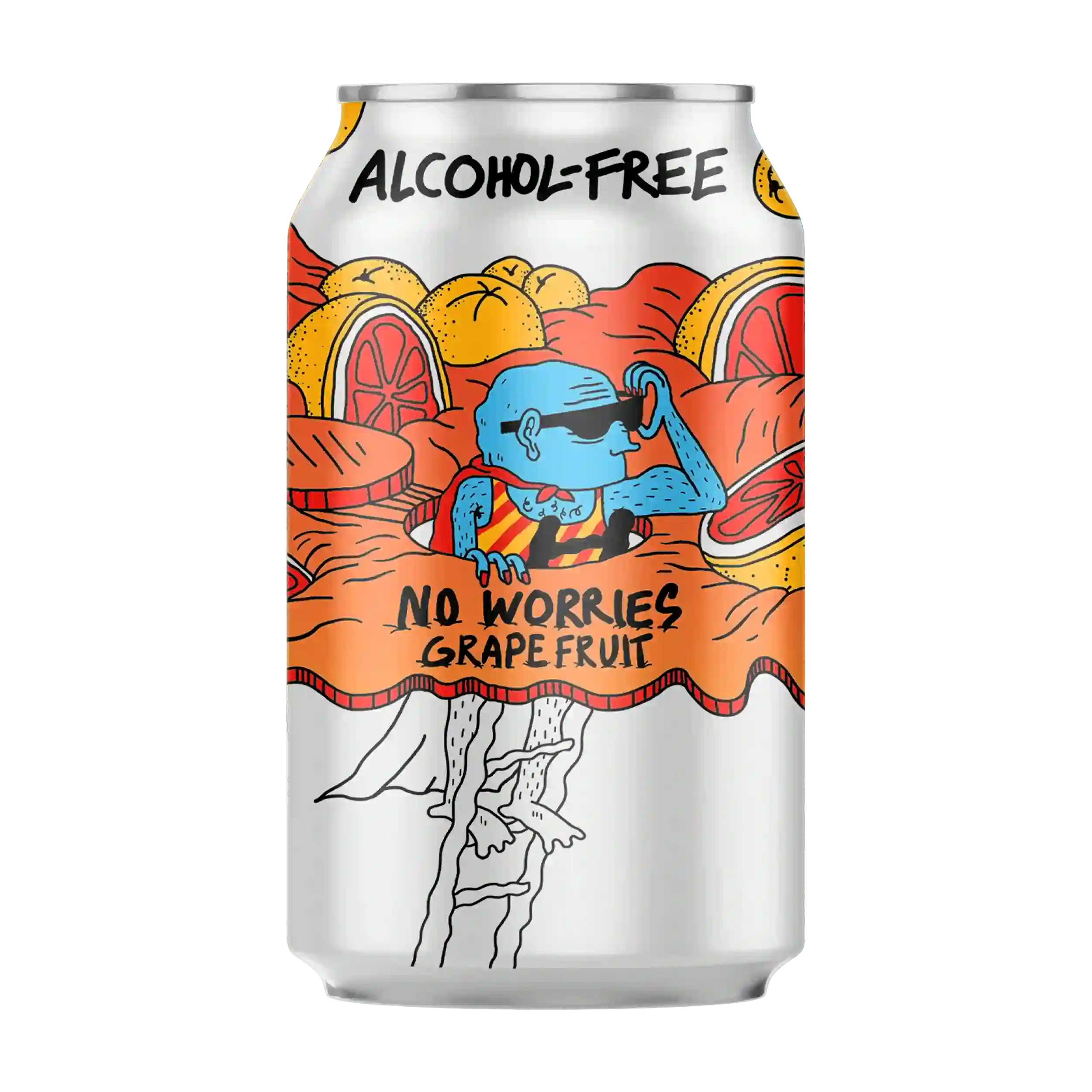 Vibrant golden alcohol-free beer with grapefruit aroma, balanced bitterness, and lightly hopped flavor from Lervig Norway