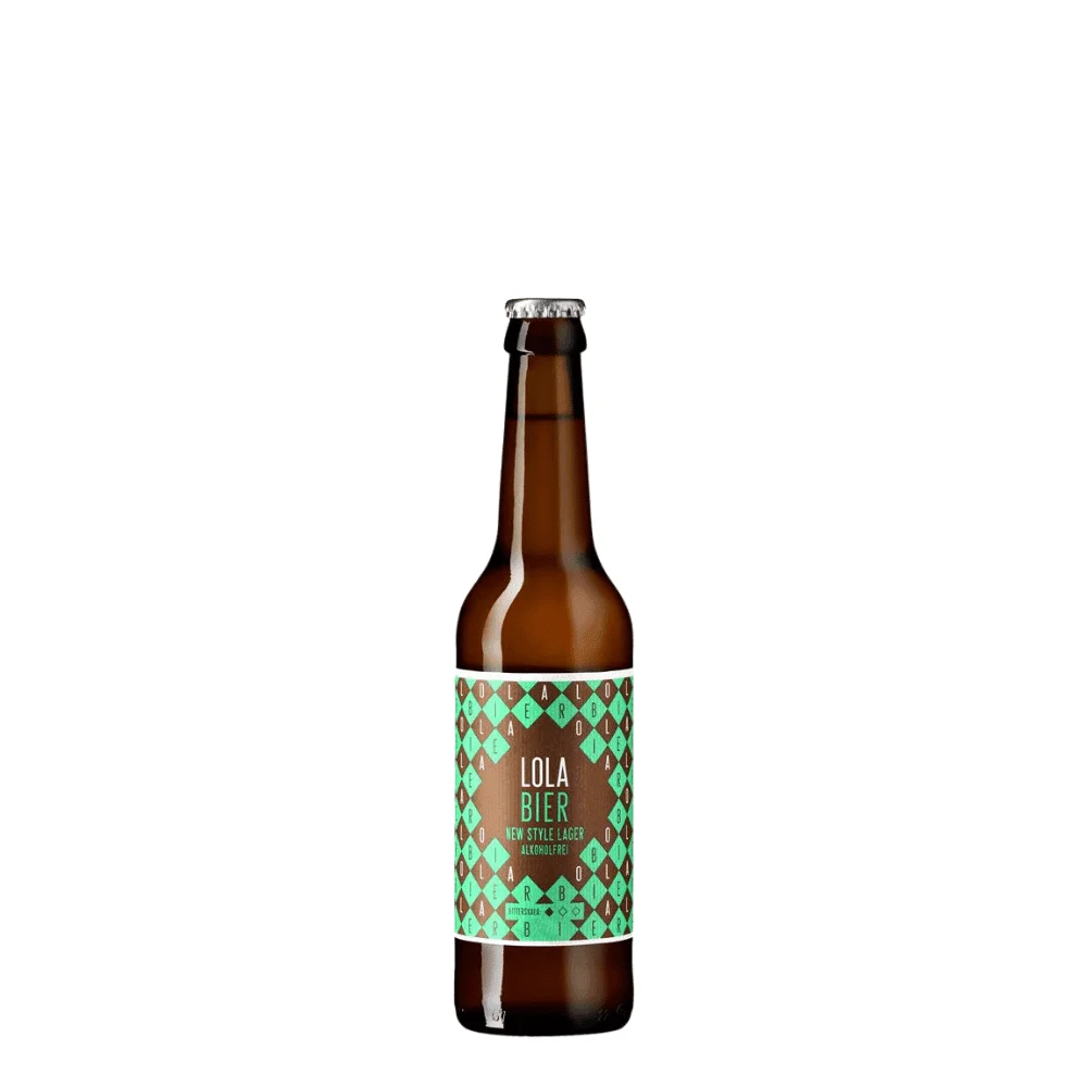 Image of LOLA New Style Lager featuring a naturally cloudy, low-alcohol beer with tropical fruit and pine hop aroma in a stylish package