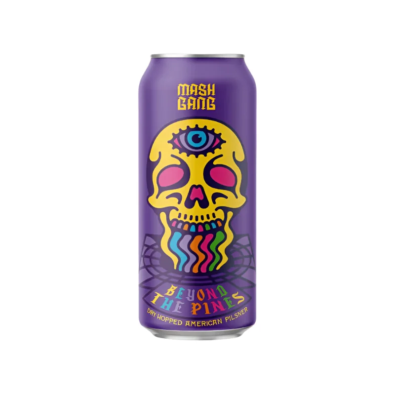Beyond the Pines non-alcoholic West Coast pilsner showcasing light and crisp style with citrus and resinous hop flavors