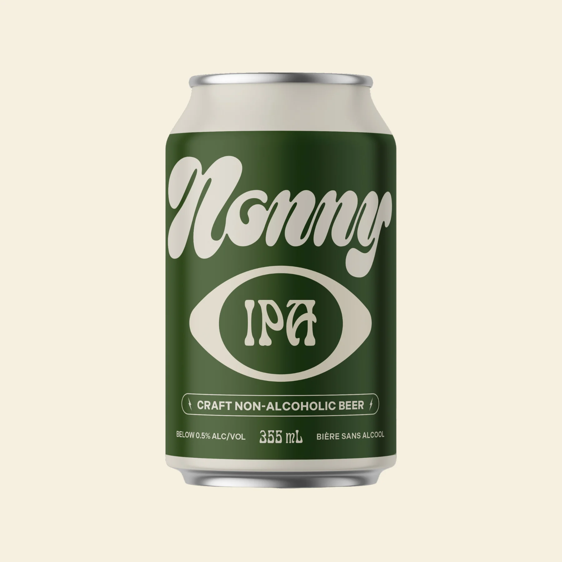 Nonny West Coast IPA alcohol-free craft beer displaying vibrant citrus and pine flavors with a refreshing crisp finish