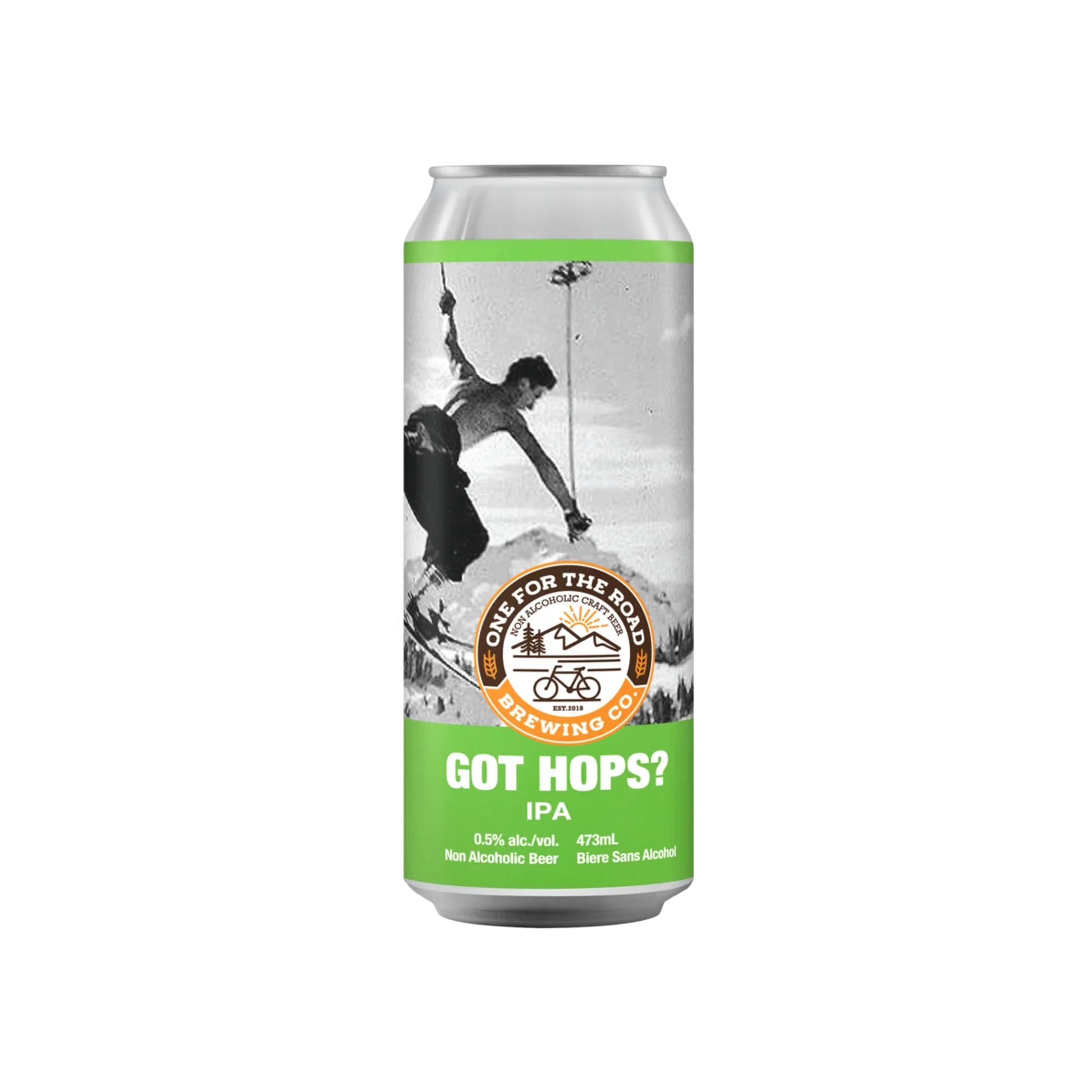 One For The Road Brewing Got Hops IPA non-alcoholic beer showcasing vibrant citrus hop aroma and refreshing bitterness