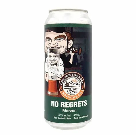 No Regrets Marzen non-alcoholic beer featuring deep amber color and rich malt toastiness with a balanced hop bitterness