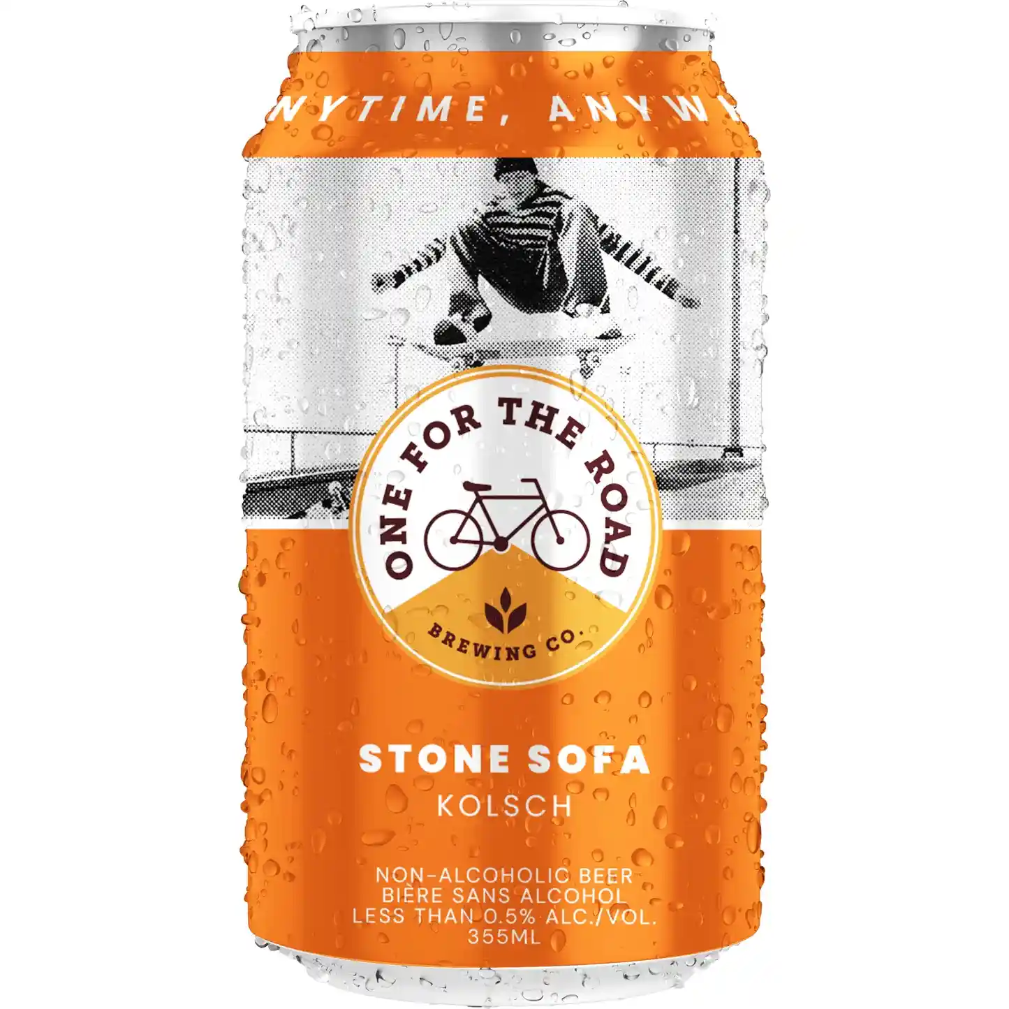 Stone Sofa Kolsch non-alcoholic beer offering a light and refreshing experience with a slightly dry finish.