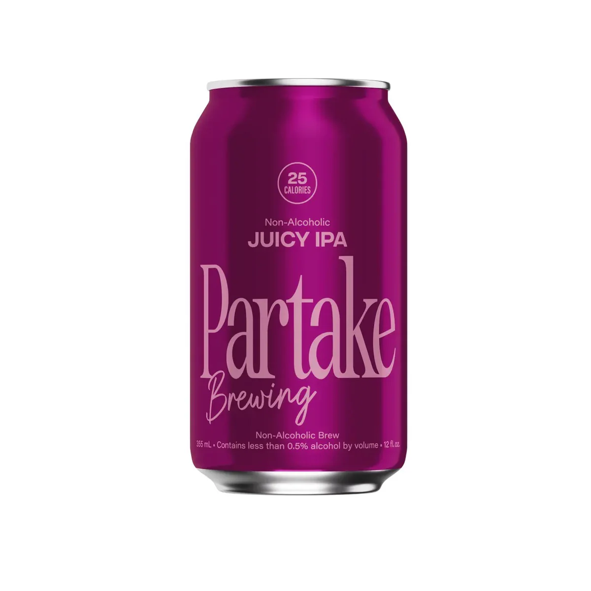 Image showing Partake Brewing Juicy IPA non-alcoholic beer with tropical fruit aromas and a juicy full-bodied flavor