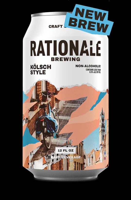 Rationale Brewing Kolsch non-alcoholic beer featuring crisp, fruity, breadiness, and spice with a clean and dry finish for a refreshing zero-alcohol beer option.