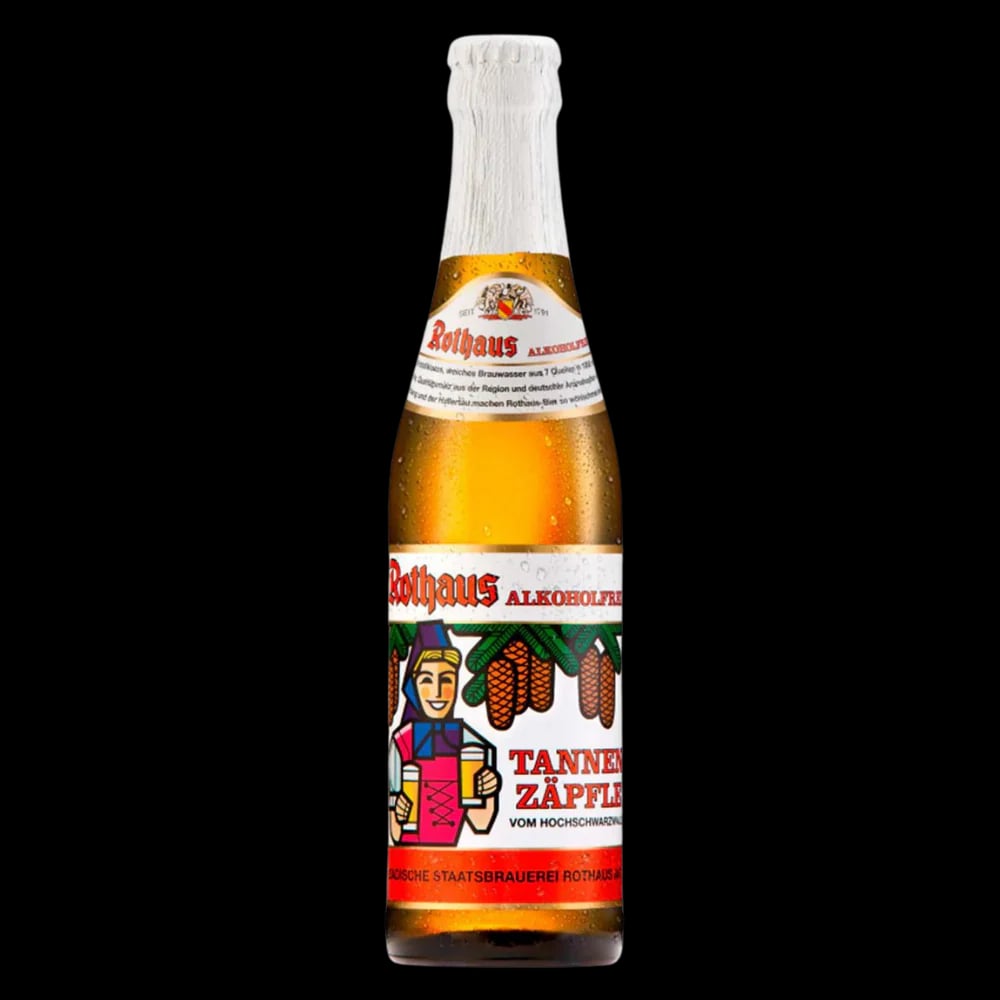 Rothaus Non-Alcoholic Pilsner alcohol-free beer featuring traditional German brewing with pure spring water and aromatic hops
