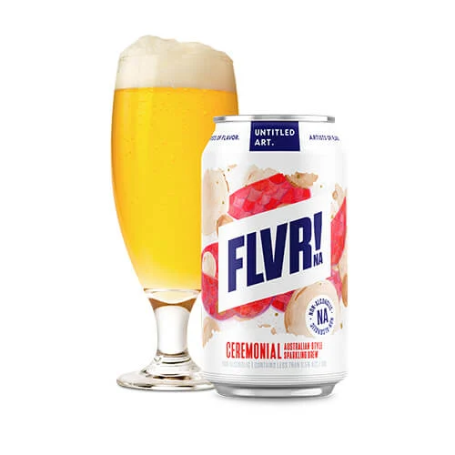 Untitled Art FLVR Ceremonial non-alcoholic Australian-style sparkling pale ale with bright hop aromas and a nutty malt backbone
