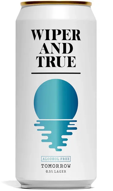 Wiper and True Tomorrow non-alcoholic beer featuring a clean, balanced flavor profile with bread crust and herbal hop notes