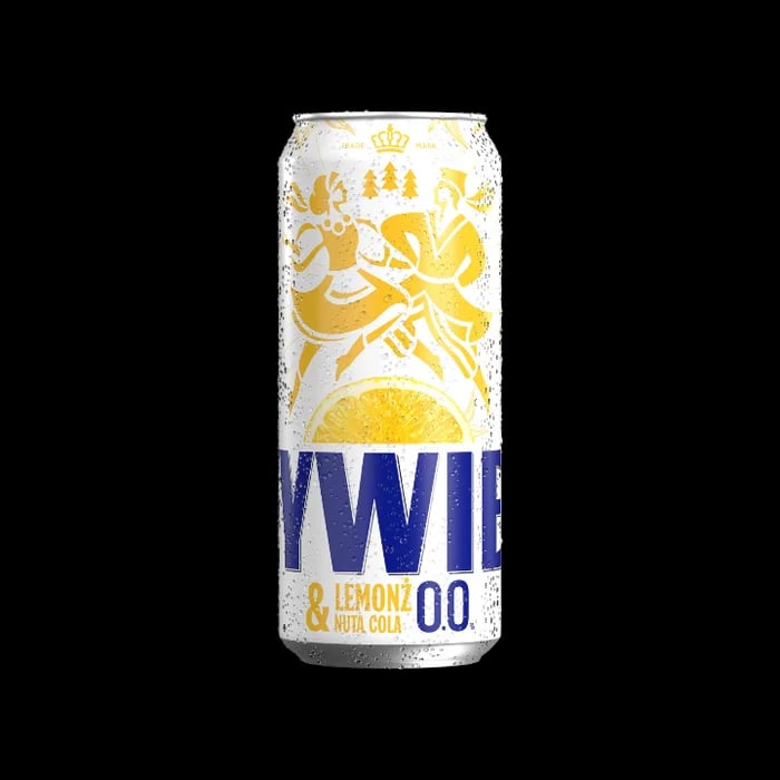Image of Zywiec 0.0 Lemon Radler alcohol-free beer featuring a zesty lemon and cola flavor, brewed in Poland by Zywiec Brewery