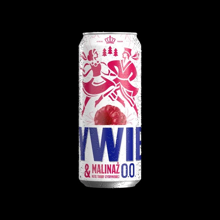 Zywiec 0.0 Raspberry Radler, a refreshing non-alcoholic beer drink with raspberry and lemongrass flavors
